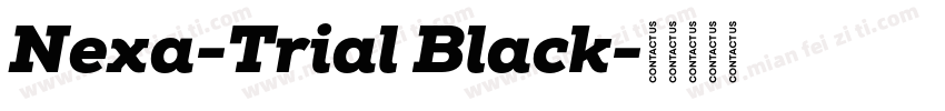 Nexa-Trial Black字体转换